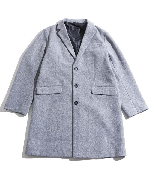 WEGO（ウィゴー）の「WEGO/ニットメルトンチェスターコート（チェスターコート・メンズ・ブラック/ネイビー/グレー/キャメル・SMALL/MEDIUM/LARGE）」の13枚目の写真