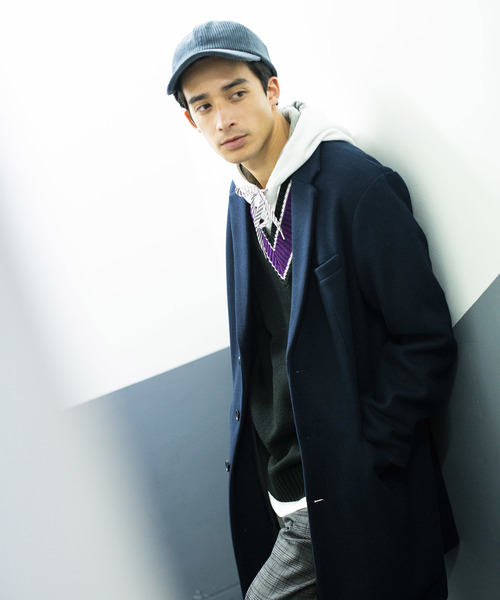 WEGO（ウィゴー）の「WEGO/ニットメルトンチェスターコート（チェスターコート・メンズ・ブラック/ネイビー/グレー/キャメル・SMALL/MEDIUM/LARGE）」の22枚目の写真