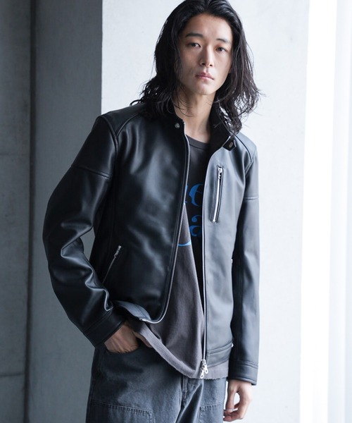 極美品✨ ラトルトラップ シングル ライダースジャケット レザー 羊革 ブラック シングルライダースレザージャケット｜メンズファッション通販