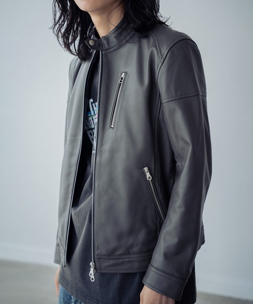 ラトルトラップ　SHEEP LEATHER/シングルライダースジャケット SHEEP LEATHER/シープレザー シングルライダースジャケット