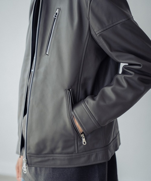 セール】SHEEP LEATHER/シープレザー シングルライダースジャケット