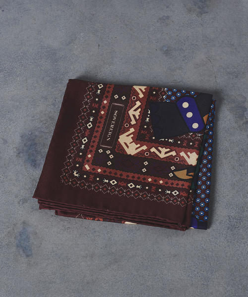 SOVEREIGN（ソブリン）の「＜SOVEREIGN（ソブリン）＞ ADMLY ELPHNT S（バンダナ/スカーフ・メンズ・ダークグリーン/ワインレッド・FREE）」の3枚目の写真