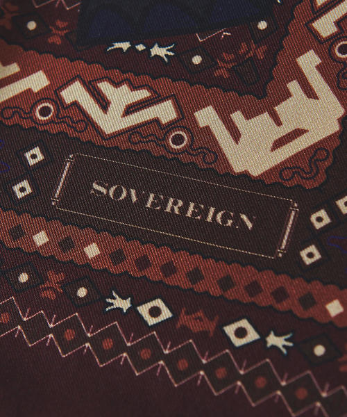 SOVEREIGN（ソブリン）の「＜SOVEREIGN（ソブリン）＞ ADMLY ELPHNT S（バンダナ/スカーフ・メンズ・ダークグリーン/ワインレッド・FREE）」の5枚目の写真