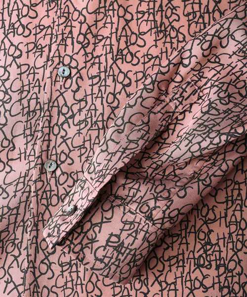 SHAREEF（シャリーフ）の「LETTERING PATTERN L/S SHIRTS（シャツ/ブラウス・メンズ・オレンジ/ブラック/モカ・1/3/2）」の5枚目の写真