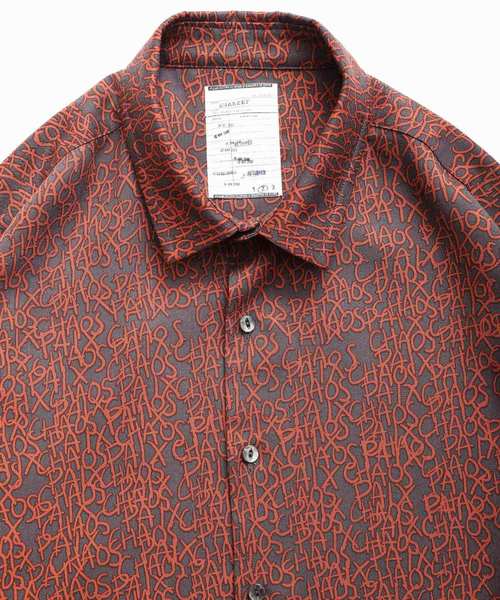 SHAREEF（シャリーフ）の「LETTERING PATTERN L/S SHIRTS（シャツ/ブラウス・メンズ・オレンジ/ブラック/モカ・1/3/2）」の12枚目の写真