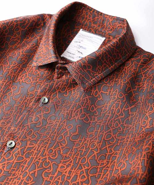 SHAREEF（シャリーフ）の「LETTERING PATTERN L/S SHIRTS（シャツ/ブラウス・メンズ・オレンジ/ブラック/モカ・1/3/2）」の14枚目の写真
