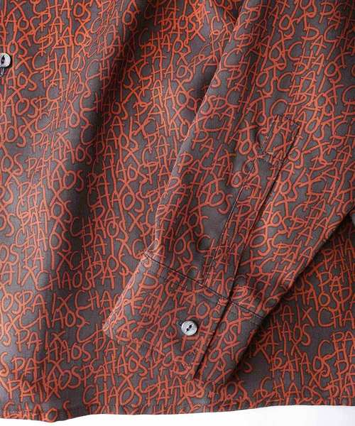 SHAREEF（シャリーフ）の「LETTERING PATTERN L/S SHIRTS（シャツ/ブラウス・メンズ・オレンジ/ブラック/モカ・1/3/2）」の17枚目の写真