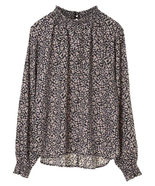 YECCA VECCA(イェッカヴェッカ)の「・小花プリントハイネックブラウス(シャツ/ブラウス・レディース・マルチ/ラベンダー・FREE)」の3枚目の写真