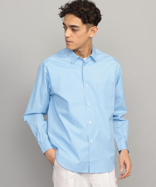BEAUTY&YOUTH UNITED ARROWS(ビューティーアンドユースユナイテッドアローズ)の「BY ソリッド ワイドフォルム シャツ(シャツ/ブラウス・メンズ・ホワイト/コバルトブルー/ターコイズブルー・SMALL/MEDIUM/LARGE/X-LARGE)」の3枚目の写真