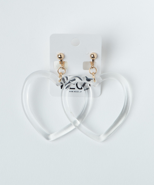 Wego ウィゴー の Wego クリアハートイヤリング イヤリング Wear