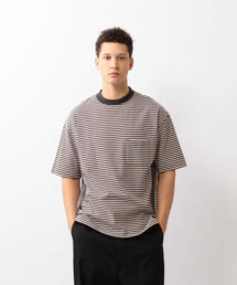 Steven Alan | ＜Steven Alan＞ LIGHT TRKY BORDER RINGER TEE/Tシャツ(Tシャツ/カットソー)