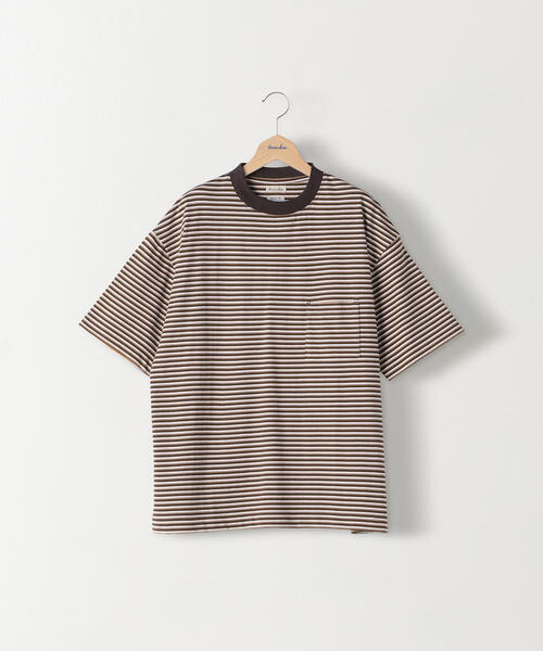 Steven Alan（スティーブンアラン）の「＜Steven Alan＞ LIGHT TRKY BORDER RINGER TEE/Tシャツ（Tシャツ/カットソー・メンズ・ベージュ/ライトブルー・X-LARGE/LARGE/SMALL/MEDIUM）」の10枚目の写真