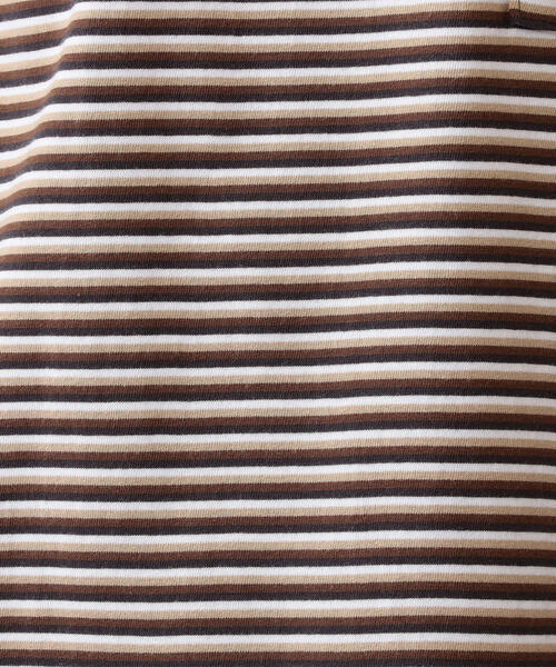 Steven Alan（スティーブンアラン）の「＜Steven Alan＞ LIGHT TRKY BORDER RINGER TEE/Tシャツ（Tシャツ/カットソー・メンズ・ベージュ/ライトブルー・X-LARGE/LARGE/SMALL/MEDIUM）」の9枚目の写真