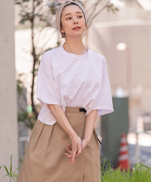 ROOPTOKYO（ループトウキョウ）の「made in standard ショートプルオーバーカットソー（Tシャツ/カットソー・レディース・ホワイト/ブラック/ベージュ/チャコール・FREE）」の2枚目の写真