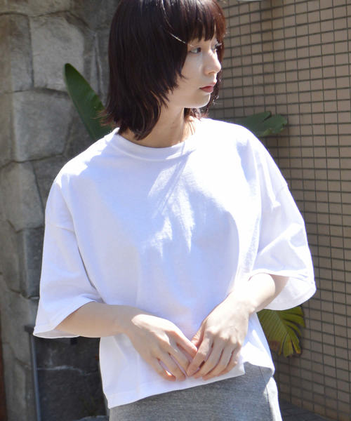 ROOPTOKYO（ループトウキョウ）の「made in standard ショートプルオーバーカットソー（Tシャツ/カットソー・レディース・ホワイト/ブラック/ベージュ/チャコール・FREE）」の12枚目の写真