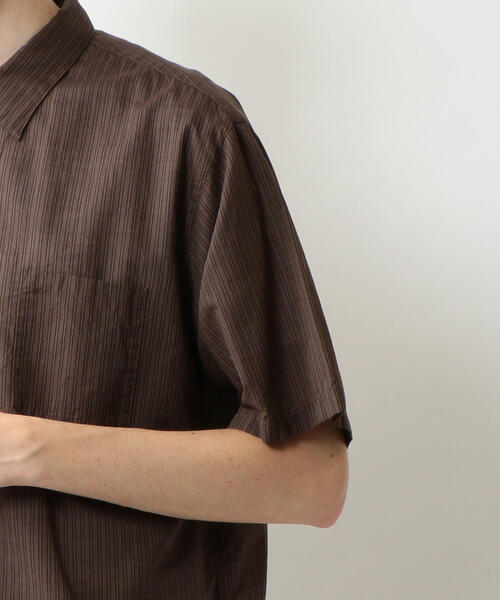 steven alan ブラウン 半袖シャツ Steven Alan（スティーブンアラン）の「＜Steven Alan＞ DRAPE