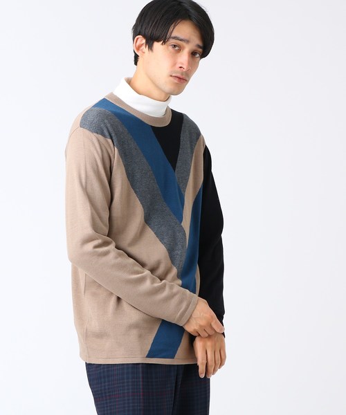 セール バイアスインターシャニット ニット セーター Tk Takeo Kikuchi ティーケータケオキクチ のファッション通販 Zozotown