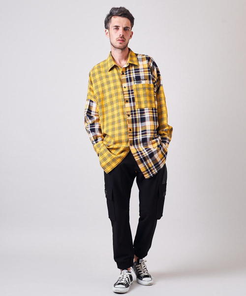 GALLIS ADDICTION（ガリスアディクション）の「GA・BIGクレイジーシャツ（シャツ/ブラウス・メンズ・ベージュ/イエロー・FREE）」の19枚目の写真