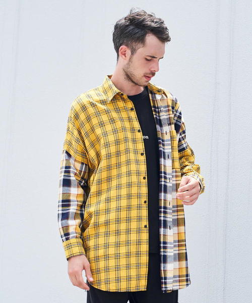 GALLIS ADDICTION（ガリスアディクション）の「GA・BIGクレイジーシャツ（シャツ/ブラウス・メンズ・ベージュ/イエロー・FREE）」の13枚目の写真