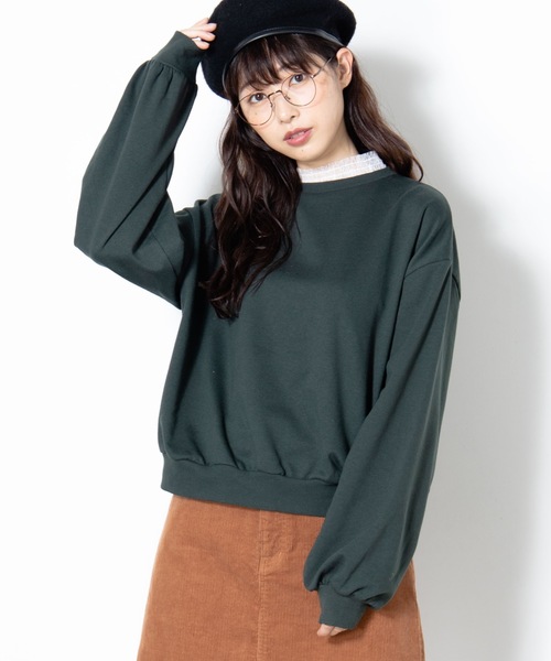WEGO(ウィゴー)の「WEGO/シャーリングレーススウェット(スウェット・レディース・ブラック/ベージュ/パープル/アイボリー/ダークグリーン/ピンク/スミクロ・FREE)」の6枚目の写真