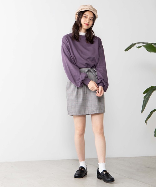WEGO(ウィゴー)の「WEGO/シャーリングレーススウェット(スウェット・レディース・ブラック/ベージュ/パープル/アイボリー/ダークグリーン/ピンク/スミクロ・FREE)」の13枚目の写真