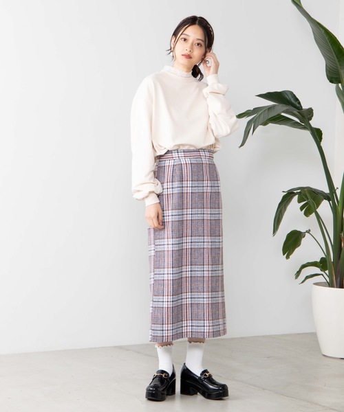 WEGO(ウィゴー)の「WEGO/シャーリングレーススウェット(スウェット・レディース・ブラック/ベージュ/パープル/アイボリー/ダークグリーン/ピンク/スミクロ・FREE)」の14枚目の写真