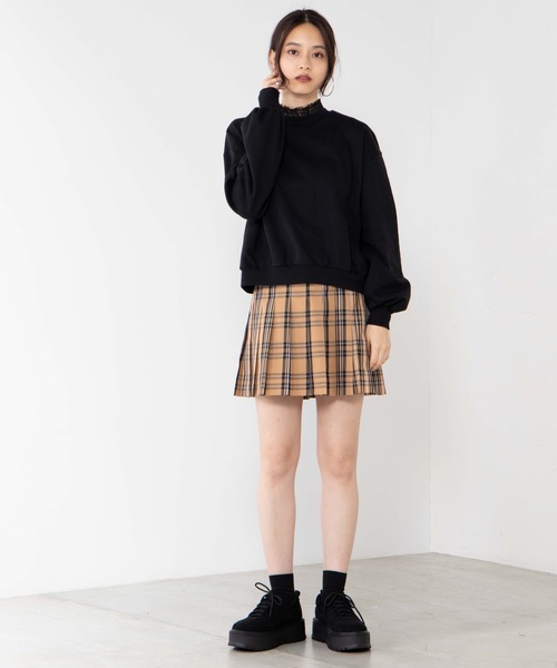WEGO(ウィゴー)の「WEGO/シャーリングレーススウェット(スウェット・レディース・ブラック/ベージュ/パープル/アイボリー/ダークグリーン/ピンク/スミクロ・FREE)」の17枚目の写真