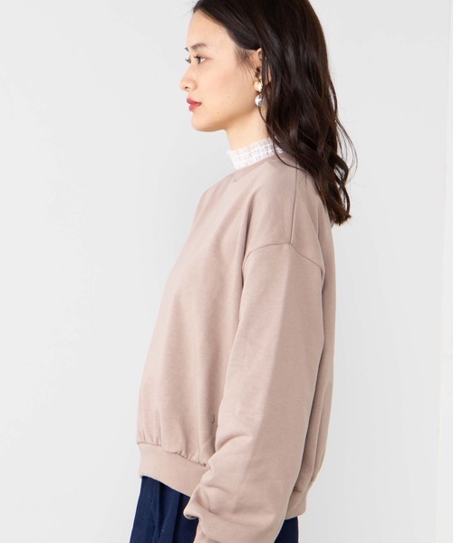 WEGO(ウィゴー)の「WEGO/シャーリングレーススウェット(スウェット・レディース・ブラック/ベージュ/パープル/アイボリー/ダークグリーン/ピンク/スミクロ・FREE)」の21枚目の写真