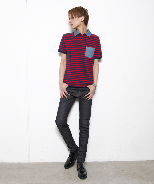 JOHN LAWRENCE SULLIVAN(ジョンローレンスサリバン)の「JOHN LAWRENCE SULLIVAN ストレッチテーパードデニム(デニムパンツ・メンズ・ブラック/ダークブルー/ホワイト・40/34/38/36)」の15枚目の写真