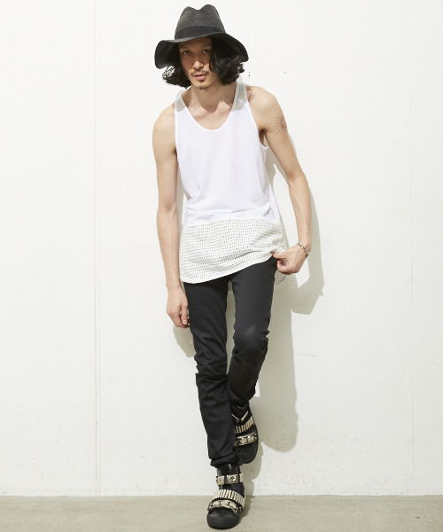 JOHN LAWRENCE SULLIVAN(ジョンローレンスサリバン)の「JOHN LAWRENCE SULLIVAN ストレッチテーパードデニム(デニムパンツ・メンズ・ブラック/ダークブルー/ホワイト・40/34/38/36)」の19枚目の写真