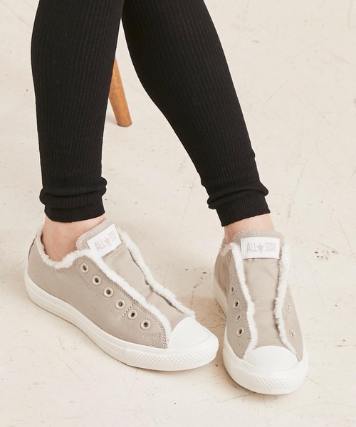 CONVERSE(コンバース)の「【CONVERS】コンバース オールスターライトボアスリップ ローカットスニーカー レディース(スニーカー・レディース・グレー/キャメル・LL/M/L/S)」の14枚目の写真