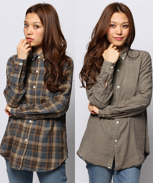 goa(ゴア)の「オーバーダイダブルガーゼチェック リバーシブルシャツ(シャツ/ブラウス・レディース・ブラック/ベージュ/グリーン/ブルー/レッド・FREE)」の1枚目の写真