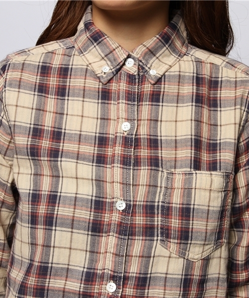 goa(ゴア)の「オーバーダイダブルガーゼチェック リバーシブルシャツ(シャツ/ブラウス・レディース・ブラック/ベージュ/グリーン/ブルー/レッド・FREE)」の21枚目の写真