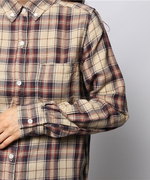 goa(ゴア)の「オーバーダイダブルガーゼチェック リバーシブルシャツ(シャツ/ブラウス・レディース・ブラック/ベージュ/グリーン/ブルー/レッド・FREE)」の22枚目の写真