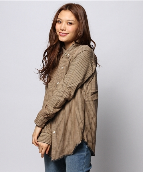 goa(ゴア)の「オーバーダイダブルガーゼチェック リバーシブルシャツ(シャツ/ブラウス・レディース・ブラック/ベージュ/グリーン/ブルー/レッド・FREE)」の18枚目の写真