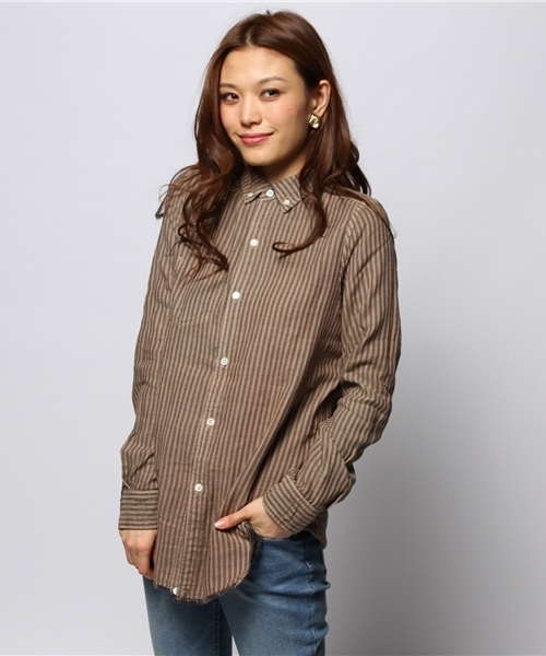 goa(ゴア)の「オーバーダイダブルガーゼチェック リバーシブルシャツ(シャツ/ブラウス・レディース・ブラック/ベージュ/グリーン/ブルー/レッド・FREE)」の19枚目の写真