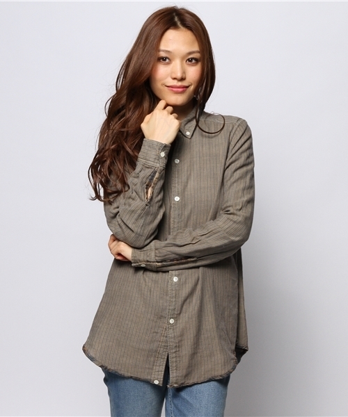 goa(ゴア)の「オーバーダイダブルガーゼチェック リバーシブルシャツ(シャツ/ブラウス・レディース・ブラック/ベージュ/グリーン/ブルー/レッド・FREE)」の20枚目の写真