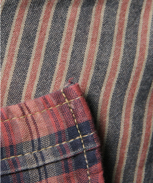 goa(ゴア)の「オーバーダイダブルガーゼチェック リバーシブルシャツ(シャツ/ブラウス・レディース・ブラック/ベージュ/グリーン/ブルー/レッド・FREE)」の11枚目の写真