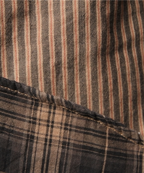 goa(ゴア)の「オーバーダイダブルガーゼチェック リバーシブルシャツ(シャツ/ブラウス・レディース・ブラック/ベージュ/グリーン/ブルー/レッド・FREE)」の13枚目の写真