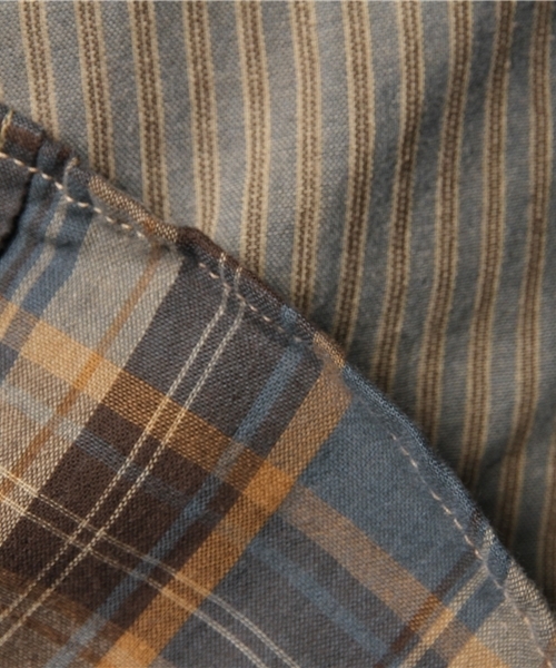 goa(ゴア)の「オーバーダイダブルガーゼチェック リバーシブルシャツ(シャツ/ブラウス・レディース・ブラック/ベージュ/グリーン/ブルー/レッド・FREE)」の14枚目の写真