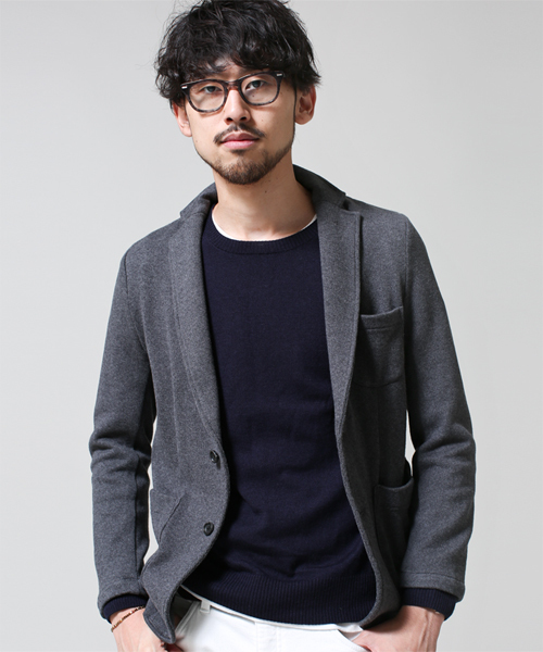 NANO universe(ナノユニバース)の「天竺編みJK(テーラードジャケット・メンズ・ブラック/チャコール/ベージュ/ネイビー・MEDIUM/X-LARGE/SMALL/LARGE)」の15枚目の写真