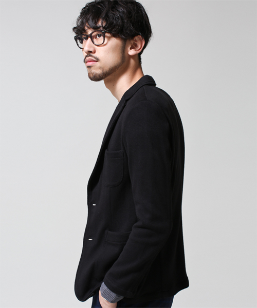 NANO universe(ナノユニバース)の「天竺編みJK(テーラードジャケット・メンズ・ブラック/チャコール/ベージュ/ネイビー・MEDIUM/X-LARGE/SMALL/LARGE)」の13枚目の写真