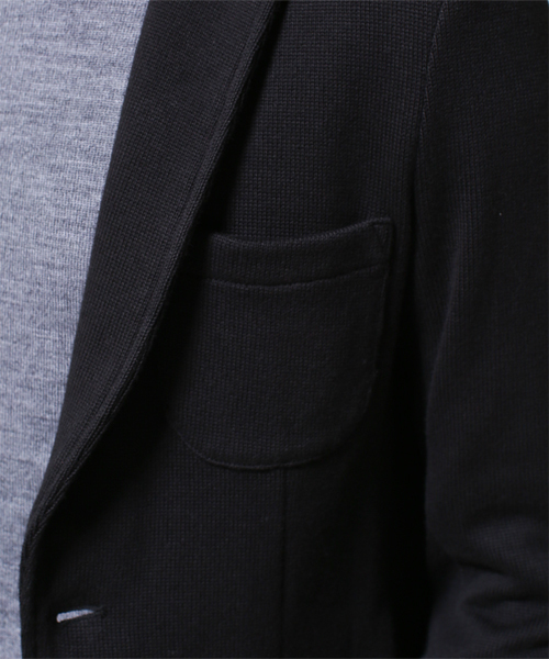 NANO universe(ナノユニバース)の「天竺編みJK(テーラードジャケット・メンズ・ブラック/チャコール/ベージュ/ネイビー・MEDIUM/X-LARGE/SMALL/LARGE)」の5枚目の写真