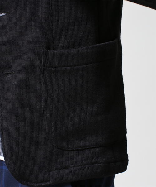 NANO universe(ナノユニバース)の「天竺編みJK(テーラードジャケット・メンズ・ブラック/チャコール/ベージュ/ネイビー・MEDIUM/X-LARGE/SMALL/LARGE)」の6枚目の写真