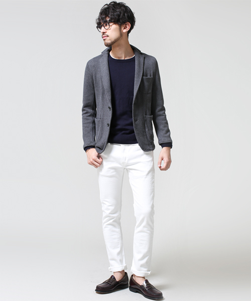 NANO universe(ナノユニバース)の「天竺編みJK(テーラードジャケット・メンズ・ブラック/チャコール/ベージュ/ネイビー・MEDIUM/X-LARGE/SMALL/LARGE)」の16枚目の写真