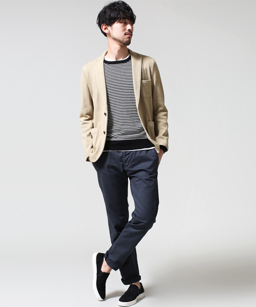 NANO universe(ナノユニバース)の「天竺編みJK(テーラードジャケット・メンズ・ブラック/チャコール/ベージュ/ネイビー・MEDIUM/X-LARGE/SMALL/LARGE)」の18枚目の写真