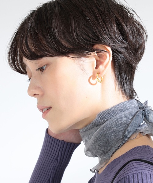 Ray BEAMS(レイビームス)の「Ray BEAMS / 18mm フープ イヤリング(イヤリング・レディース・シルバー/ゴールド・ONE SIZE)」の1枚目の写真