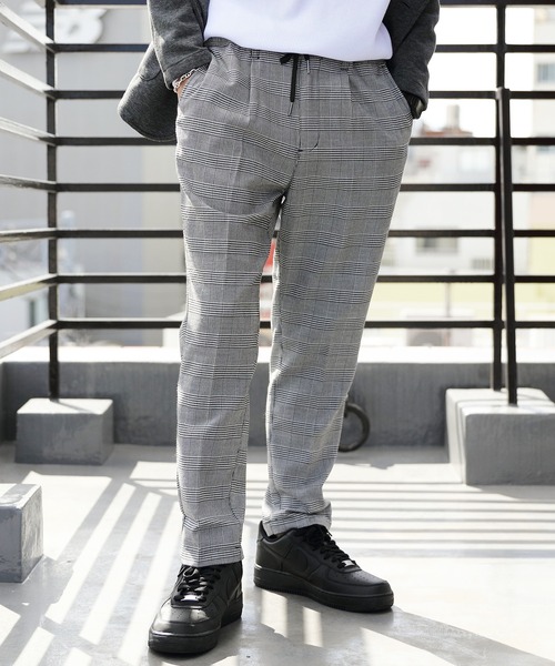 ８(eight)（エイト）の「チェックアンクルテーパードパンツ（チノパンツ・メンズ・ブラック/ベージュ/ブラウン/グレー/グレー系その他/ブラック系その他/ブラウン系その他/ネイビー・MEDIUM/LARGE/X-LARGE）」の5枚目の写真