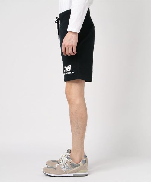 NEW BALANCE(ニューバランス)の「エッセンシャルズスタックドロゴショートパンツ(スウェットパンツ・メンズ・ブラック/ネイビー/グレー・SMALL/MEDIUM/LARGE/X-LARGE)」の5枚目の写真