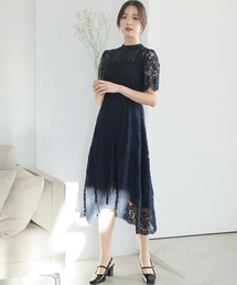 ミモレ丈&七分袖 フォーマル フィッシュテール 大きいサイズ 結婚式 ワンピースドレス オケージョンドレス お呼ばれ 二次会 成人式 同窓会 謝恩会 20代 30代